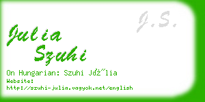 julia szuhi business card